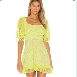 Lovers + Friends lime dress xs new with tags